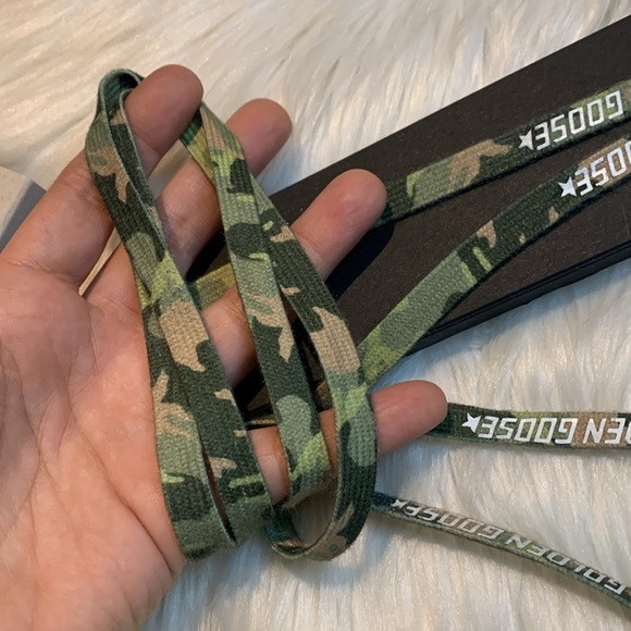 Golden Goose kids camouflage shoe laces 75 cm - Picture 4 of 9